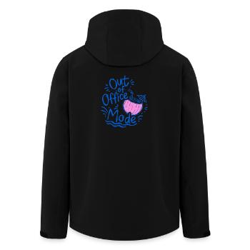 Coconut Doodle im Abwesenheitsmodus - Recycelte Männer Softshell-Jacke von Stanley/Stella - Schwarz - Hinten - AI Model Male 185 light (185cm)