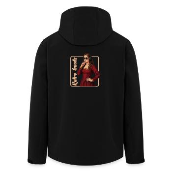 Casques féminins Musique rétro Beats - Veste softshell homme en polyester recyclé Stanley/Stella - noir - Dos - AI Model Male 185 light (185cm)