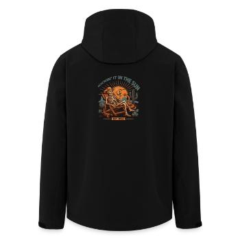 Skelett-Cowboy entspannt sich in der Wüste Retro - Recycelte Männer Softshell-Jacke von Stanley/Stella - Schwarz - Hinten - AI Model Male 185 light (185cm)