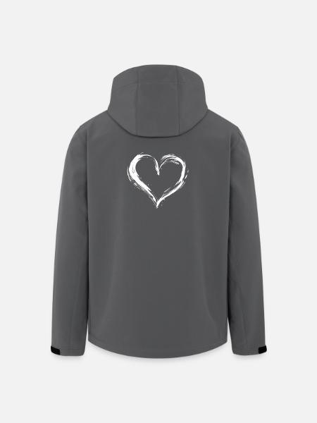 Cœur - Veste softshell homme en polyester recyclé Stanley/Stella - noir