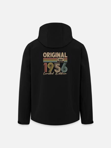 70e anniversaire, 70 ans - Veste softshell homme en polyester recyclé Stanley/Stella - noir