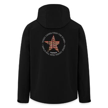 MUSIC COMES FROM THE STARS - Veste softshell homme en polyester recyclé Stanley/Stella - noir - Dos - AI Model Male 185 light (185cm)