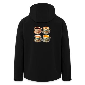 Coupes des quatre coins du monde - Veste softshell homme en polyester recyclé Stanley/Stella - noir - Dos - AI Model Male 185 light (185cm)