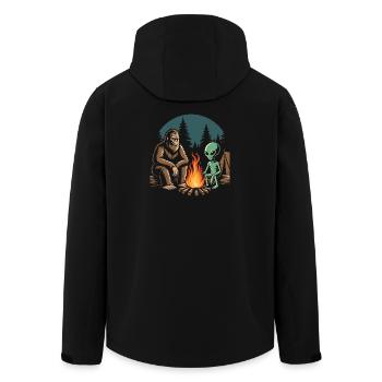 Randonnée - Aventure en plein air - Bigfoot et Alien - Veste softshell homme en polyester recyclé Stanley/Stella - noir - Dos - AI Model Male 185 light (185cm)