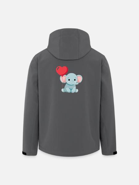 Petit éléphant mignon - Veste softshell homme en polyester recyclé Stanley/Stella - noir