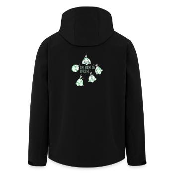 Enchanted Forest – Dancing Lily of the Valley - Men’s Recycled Softshell Jacket by Stanley/Stella - black - Back - AI Model Male 185 light (185cm)