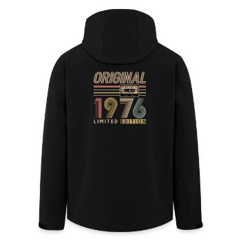 50e anniversaire, 50 ans - Veste softshell homme en polyester recyclé Stanley/Stella - noir - Dos - AI Model Male 185 light (185cm)
