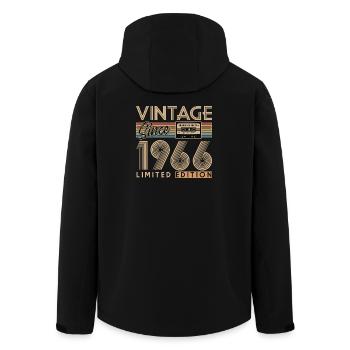 60. Geburtstag - Recycelte Männer Softshell-Jacke von Stanley/Stella - Schwarz - Hinten - AI Model Male 185 light (185cm)