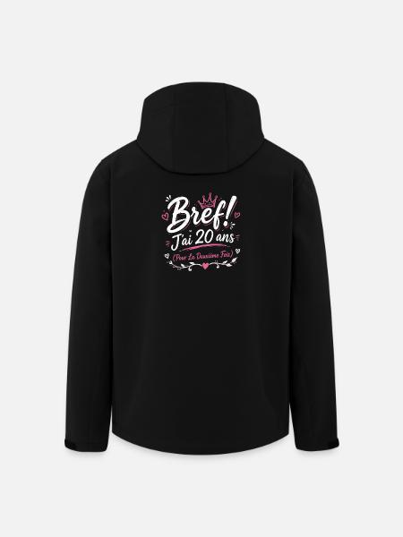 Femme cadeau d'anniversaire 40 ans - Veste softshell homme en polyester recyclé Stanley/Stella - noir
