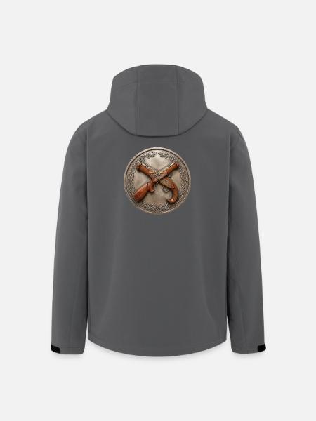 Historical Firecracker & Shooter Medal - Men’s Recycled Softshell Jacket by Stanley/Stella - black