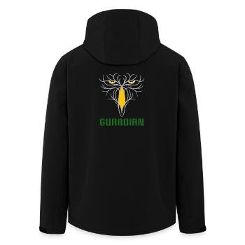 GUARDIAN - Taktisches Raubvogel-Design - Recycelte Männer Softshell-Jacke von Stanley/Stella - Schwarz - Hinten - AI Model Male 185 light (185cm)