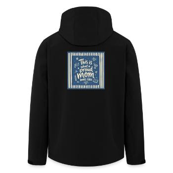So sieht eine stolze Mama aus - Recycelte Männer Softshell-Jacke von Stanley/Stella - Schwarz - Hinten - AI Model Male 185 light (185cm)