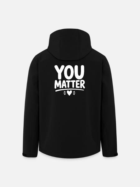 You Matter – Ermutigendes Mental Health Statement - Recycelte Männer Softshell-Jacke von Stanley/Stella - Schwarz