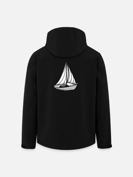 Abstraktes Segelboot Minimalistisches Design - Recycelte Männer Softshell-Jacke von Stanley/Stella - Schwarz
