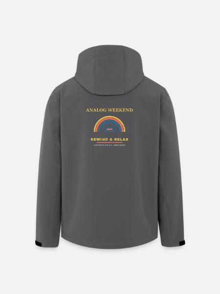 Analog Weekend - Recycelte Männer Softshell-Jacke von Stanley/Stella - Schwarz
