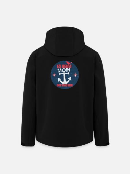 Es_heisst_Moin-_Ihr_Spacken - Recycelte Männer Softshell-Jacke von Stanley/Stella - Schwarz