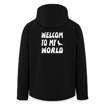 Doves - Men’s Recycled Softshell Jacket by Stanley/Stella - black - Back - AI Model Male 185 light (185cm)