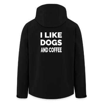 canine - Men’s Recycled Softshell Jacket by Stanley/Stella - black - Back - AI Model Male 185 light (185cm)