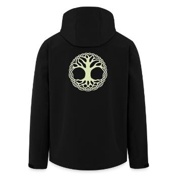 Tree of Life Celtic Knot Circle - Men’s Recycled Softshell Jacket by Stanley/Stella - black - Back - AI Model Male 185 light (185cm)