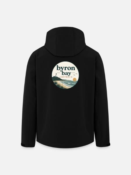 Byron Bay Coastal Magic - Men’s Recycled Softshell Jacket by Stanley/Stella - black