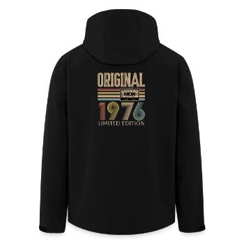 50th birthday, 50 years - Men’s Recycled Softshell Jacket by Stanley/Stella - black - Back - AI Model Male 185 light (185cm)
