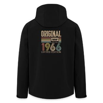 60th birthday, 60 years - Men’s Recycled Softshell Jacket by Stanley/Stella - black - Back - AI Model Male 185 light (185cm)