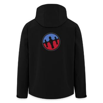 Kicker Logo - Recycelte Männer Softshell-Jacke von Stanley/Stella - Schwarz - Hinten - AI Model Male 185 light (185cm)