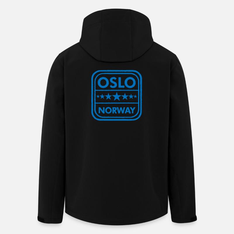 Oslo Norwegen Abzeichen - Recycelte Männer Softshell-Jacke von Stanley/Stella - Schwarz