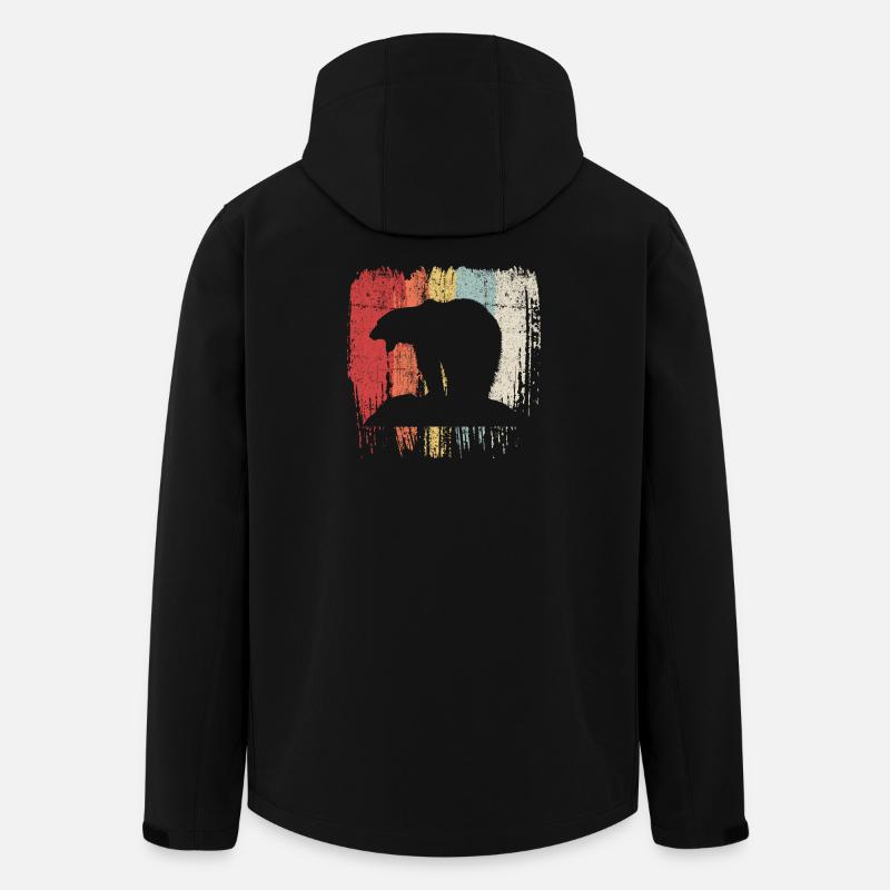 Bären-Regenbogen-Silhouette - Recycelte Männer Softshell-Jacke von Stanley/Stella - Schwarz
