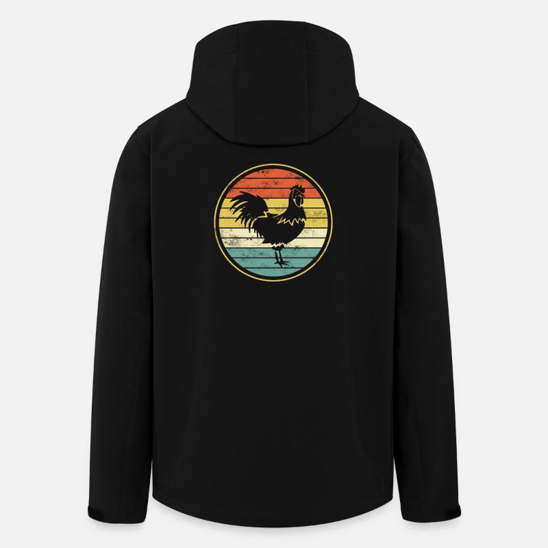 Poulet poulet coq - Veste softshell homme en polyester recyclé Stanley/Stella - noir