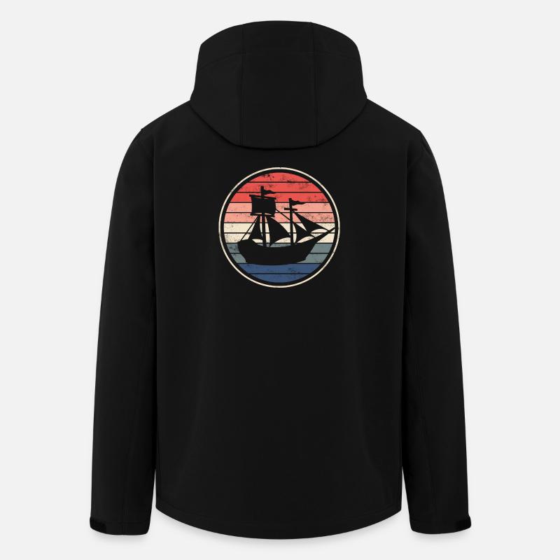 Bateau voilier - Veste softshell homme en polyester recyclé Stanley/Stella - noir