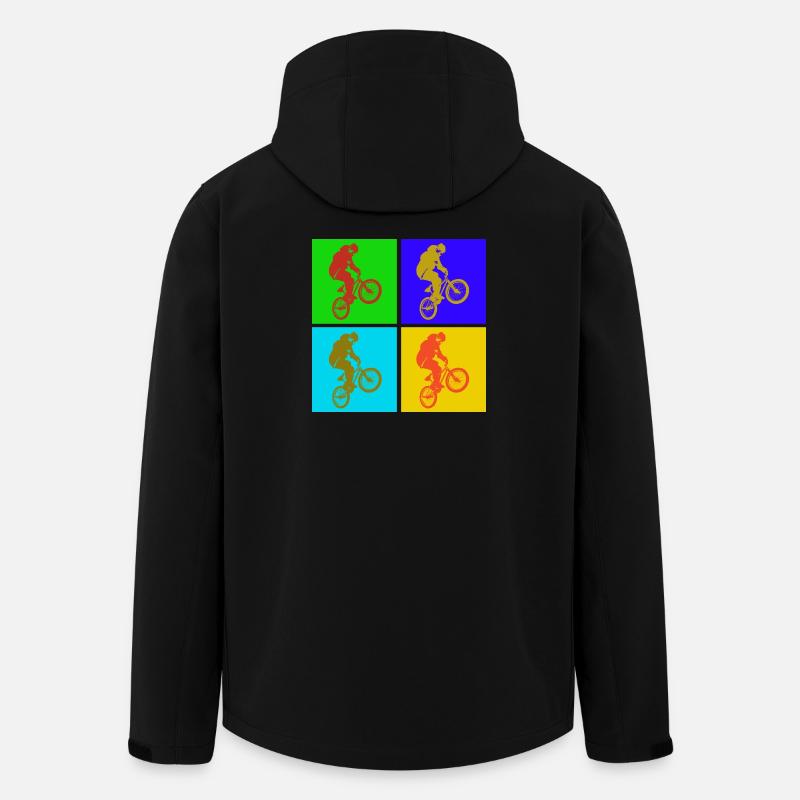 BMX Pop Art - Veste softshell homme en polyester recyclé Stanley/Stella - noir