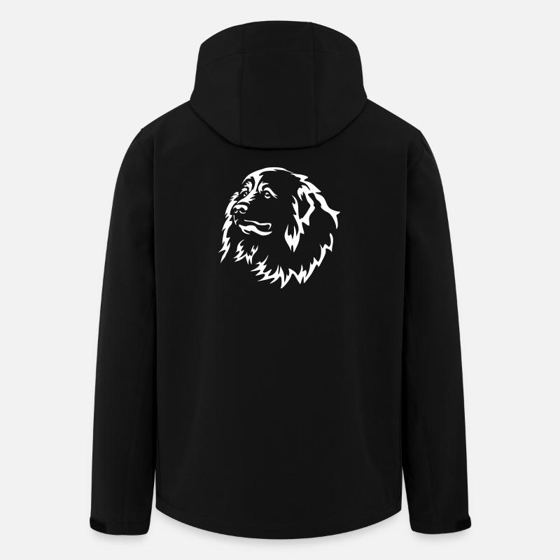 Pyrenäenberghund Kopf "Black Edition" - Recycelte Männer Softshell-Jacke von Stanley/Stella - Schwarz