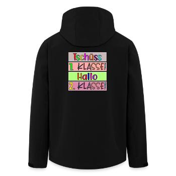 Grundschule Tschüss 1. Klasse Hallo 2. Klasse - Recycelte Männer Softshell-Jacke von Stanley/Stella - Schwarz - Hinten - AI Model Male 185 light (185cm)