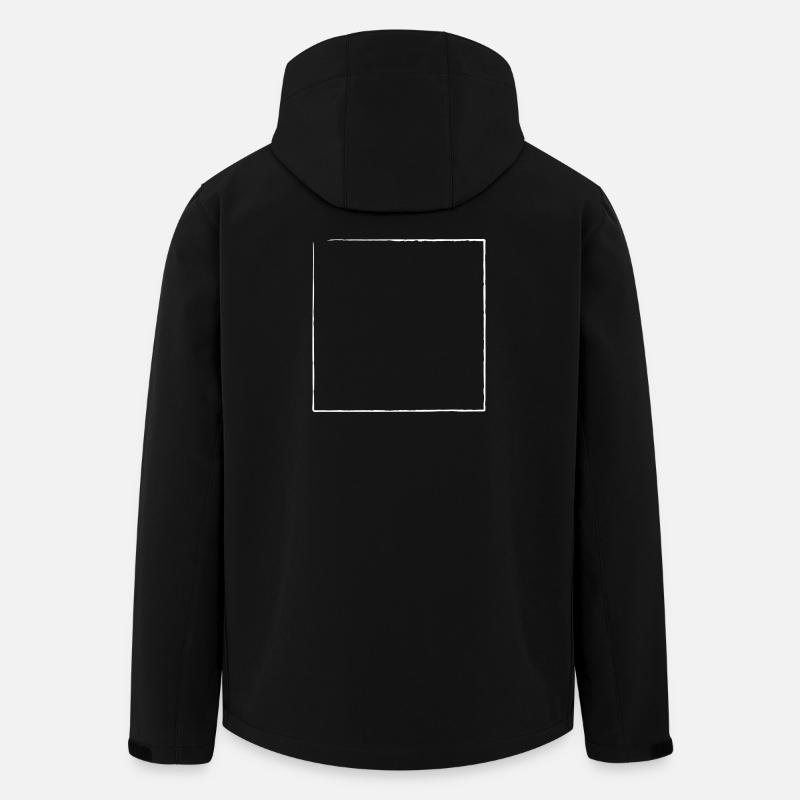Frame brush frayed | Vectorgraphic - Men’s Recycled Softshell Jacket by Stanley/Stella - black