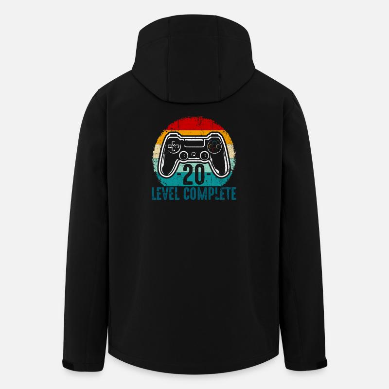 Retro Controller Level Complete - Men’s Recycled Softshell Jacket by Stanley/Stella - black