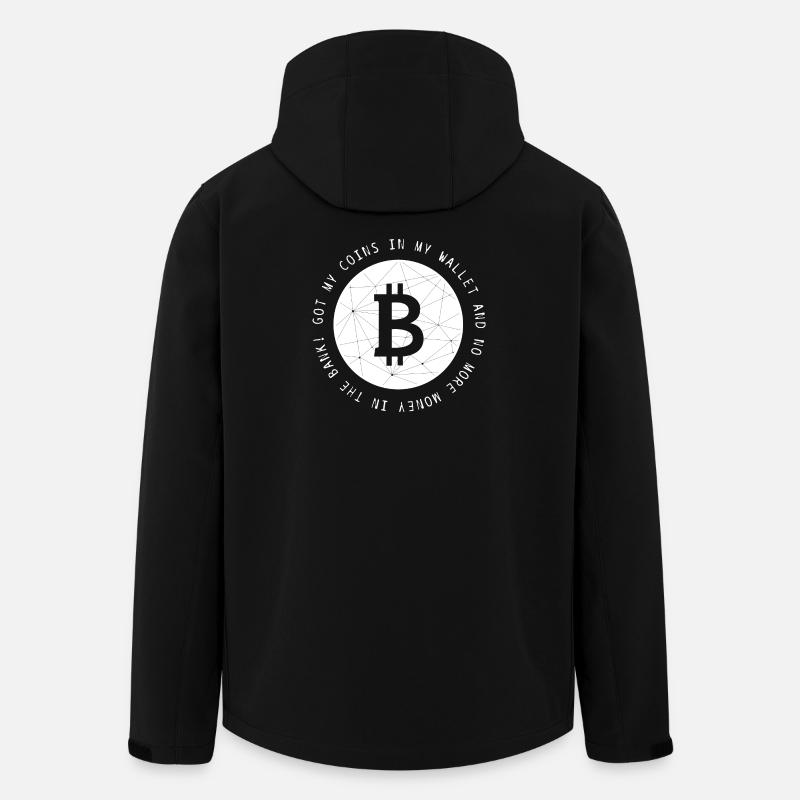 Bitcoin BTC Krypto Crypto lustig cool Spruch - Recycelte Männer Softshell-Jacke von Stanley/Stella - Schwarz