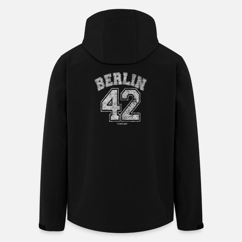 Berlin 42 Tempelhof - Recycelte Männer Softshell-Jacke von Stanley/Stella - Schwarz
