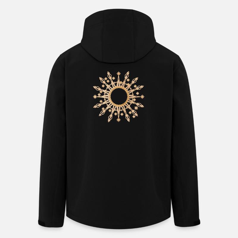 strahlender goldener Stern als Rahmen - Recycelte Männer Softshell-Jacke von Stanley/Stella - Schwarz