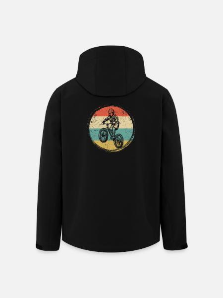Retro BMX Rider Circle - Men’s Recycled Softshell Jacket by Stanley/Stella - black
