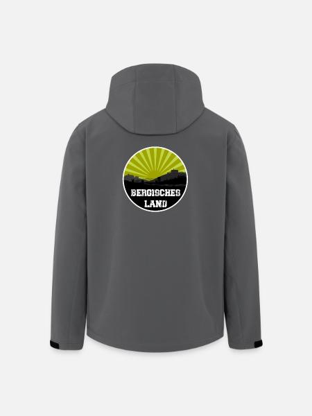 Bergisches Land Retro Skyline - Men’s Recycled Softshell Jacket by Stanley/Stella - black