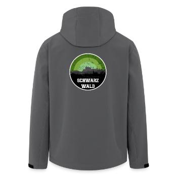 Schwarzwald Skyline - Recycelte Männer Softshell-Jacke von Stanley/Stella - Anthrazit - Hinten - AI Model Male 185 light (185cm)