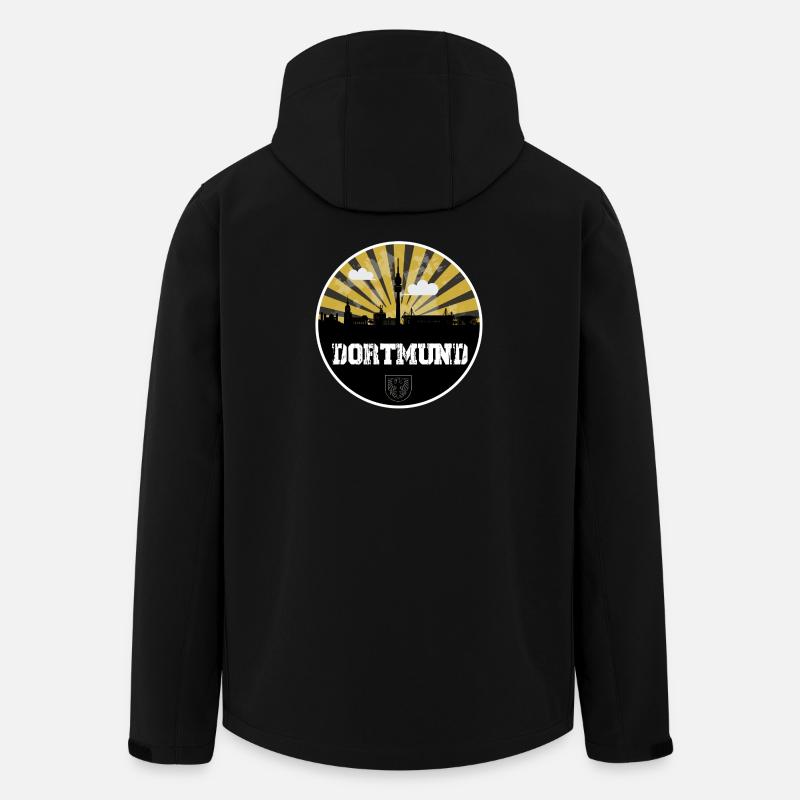 Dortmund Skyline Heimspiel - Recycelte Männer Softshell-Jacke von Stanley/Stella - Schwarz