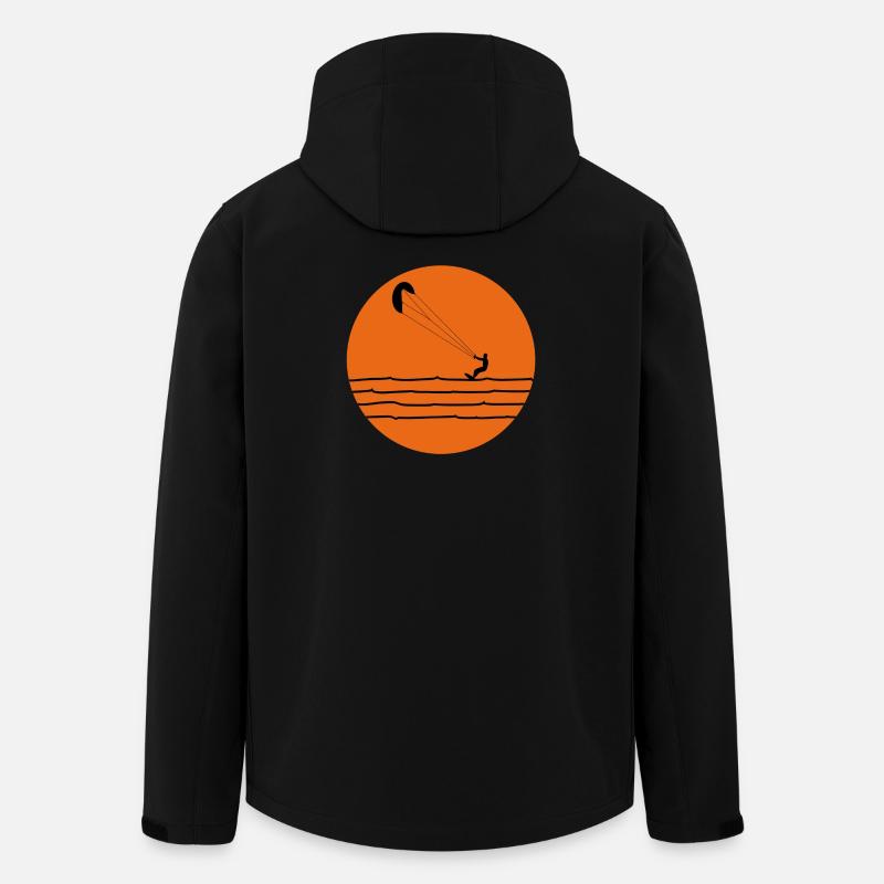 Kitesurfen - Recycelte Männer Softshell-Jacke von Stanley/Stella - Schwarz