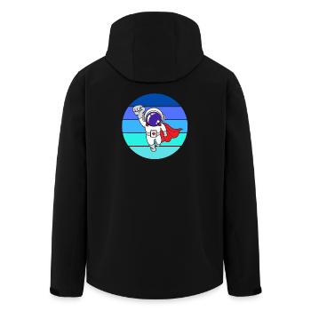 space, galaxie, astronaute - Veste softshell homme en polyester recyclé Stanley/Stella - noir - Dos - AI Model Male 185 light (185cm)