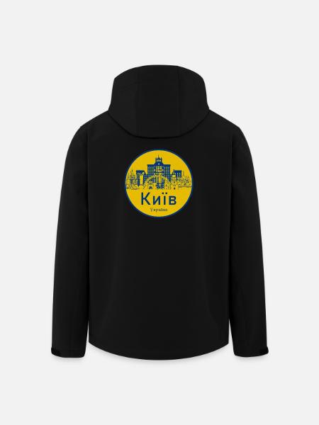 Kiew Skyline Abzeichen Ukraine - Recycelte Männer Softshell-Jacke von Stanley/Stella - Schwarz