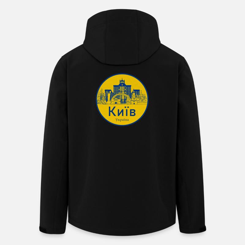 Kiew Skyline Abzeichen Ukraine - Recycelte Männer Softshell-Jacke von Stanley/Stella - Schwarz