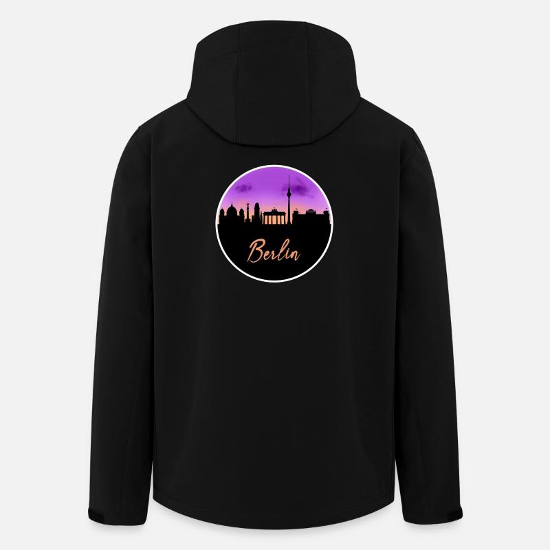 Berlin Fine Skyline - Veste softshell homme en polyester recyclé Stanley/Stella - noir