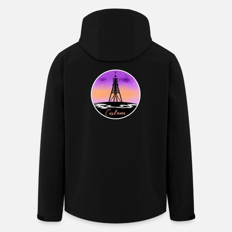 Cuxhaven Fine Skyline - Veste softshell homme en polyester recyclé Stanley/Stella - noir