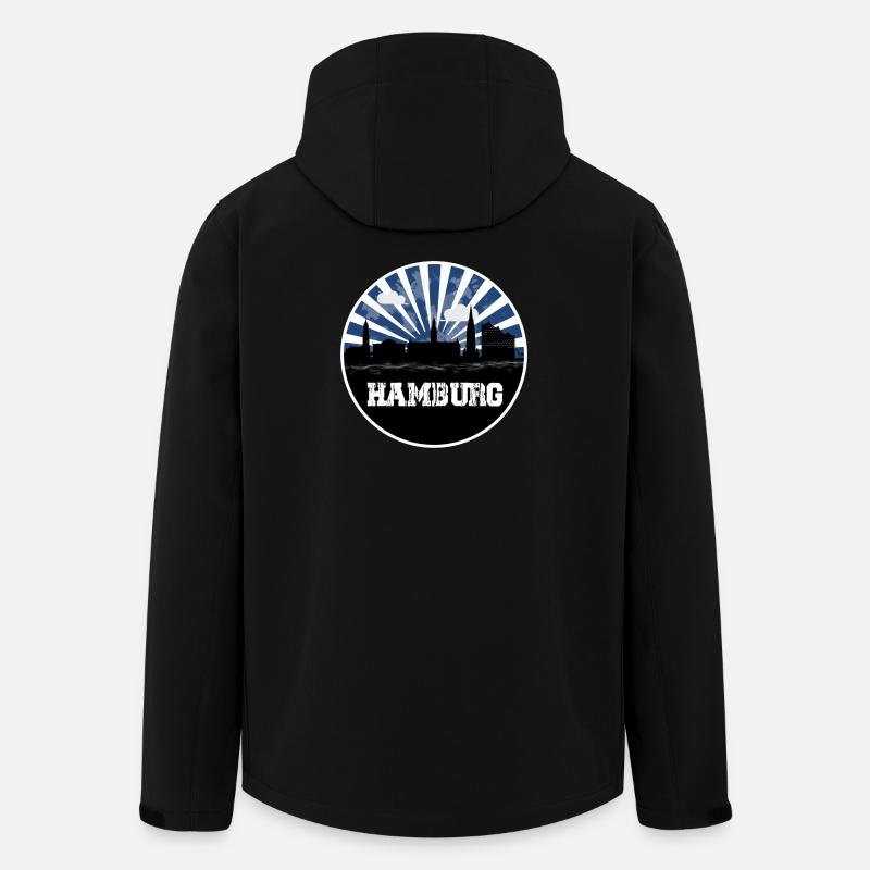 Hambourg Home Game Skyline - Veste softshell homme en polyester recyclé Stanley/Stella - noir